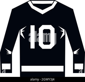 Hockey Jersey Symbol, einfachen Stil Stock Vektor