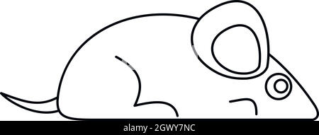 Symbol für die Maus, outline Style Stock Vektor