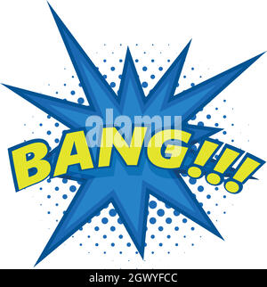 Bang, Comic explosion Symbol, Pop Art Stil Stock Vektor