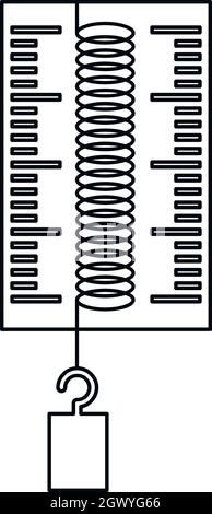 Prüfstand mit einem Haken Symbol, outline Style Stock Vektor