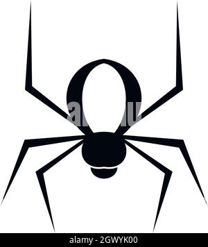 Spinne-Symbol, einfachen Stil Stock Vektor