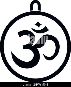 Indische Münze Symbol, einfachen Stil Stock Vektor