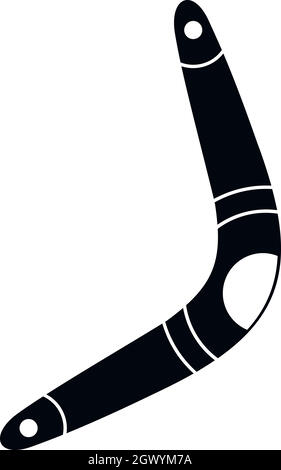 Boomerang Symbol, einfachen Stil Stock Vektor