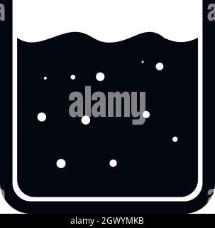 Becherglas mit Flüssigkeit gefüllt, einfachen Stil Symbol Stock Vektor