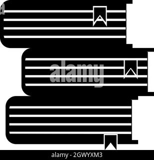 Ausländische Bücher Symbol, einfachen Stil Stock Vektor