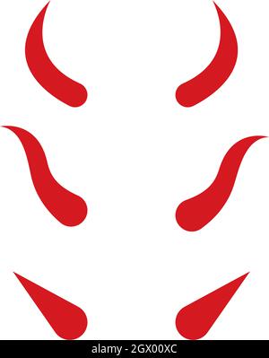 Symbol-Vorlage für Horn Devil-Logo-Vektor Stock Vektor