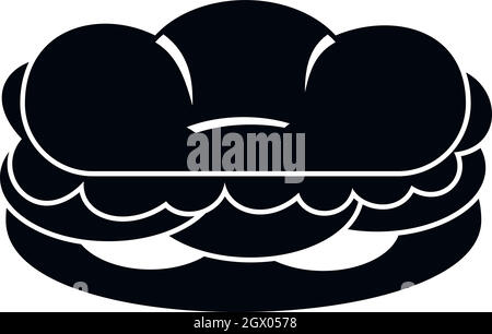 Burger-Symbol, einfachen Stil Stock Vektor