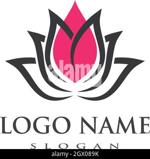 Schönheit Vektor Lotus Blumen Design logo Symbol Vorlage Stock Vektor