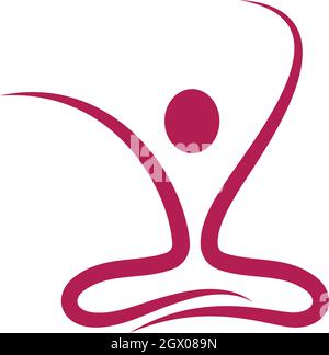 Spa-Logo Lotus Blumen Design Logo Template-Symbol Stock Vektor