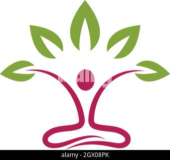 Spa-Logo Lotus Blumen Design Logo Template-Symbol Stock Vektor