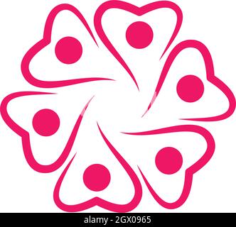 Spa-Logo Lotus Blumen Design Logo Template-Symbol Stock Vektor