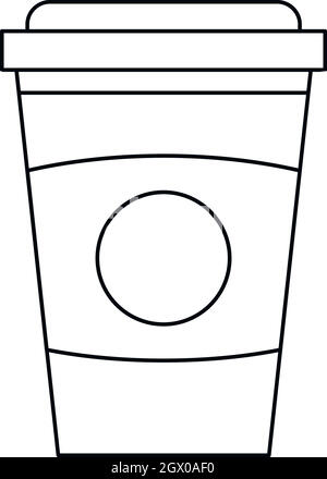 Aus Kaffeetassensymbol nehmen, outline Style Stock Vektor