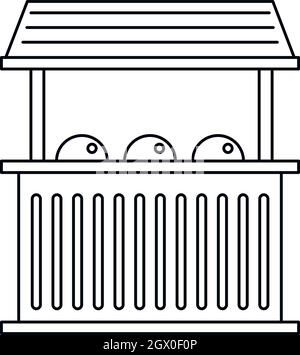 Street Food kiosk Symbol, outline Style Stock Vektor