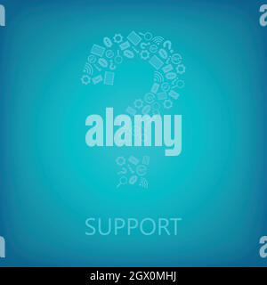 Rufen Sie Konzept Mittelstütze, Cartoon-Stil Stock Vektor