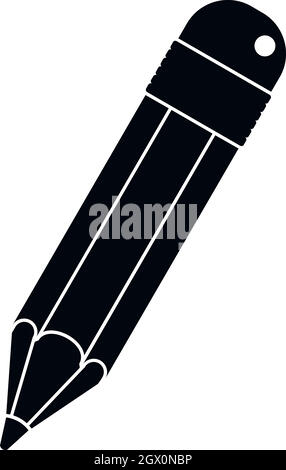 Bleistift-Symbol, einfachen Stil Stock Vektor