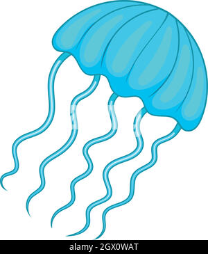 Quallen-Symbol, Cartoon-Stil Stock Vektor