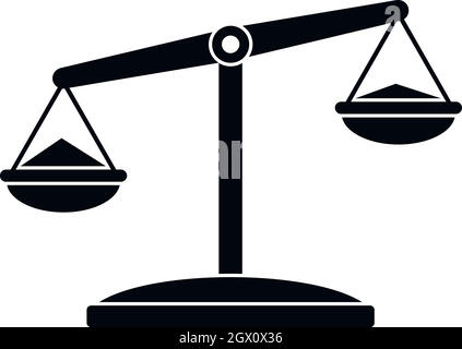 Retro-Waage-Symbol, einfachen Stil Stock Vektor