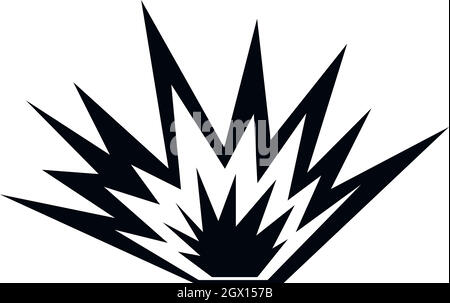 Nukleare Explosion Symbol, einfachen Stil Stock Vektor