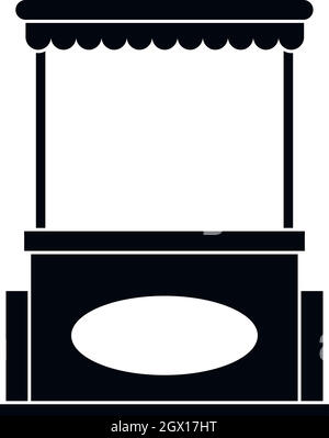 Straße kiosk Symbol, einfachen Stil Stock Vektor