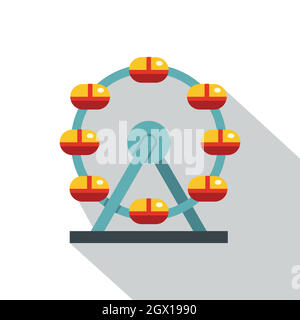 Riesige Riesenrad, Kanada Symbol, flacher Stil Stock Vektor