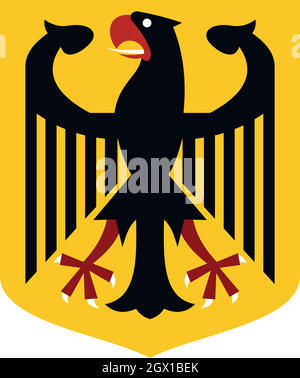 Wappen von Deutschland Symbol, flachen Stil Stock Vektor