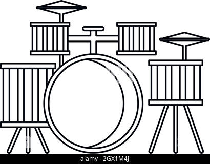 Drums Symbol, outline Style Stock Vektor