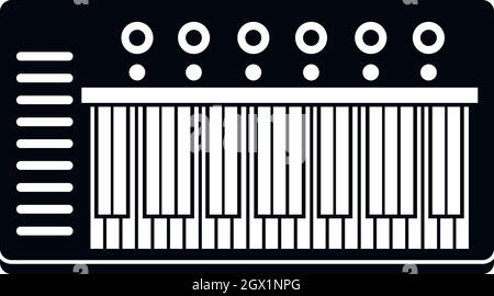 Elektronische synth Symbol, einfachen Stil Stock Vektor