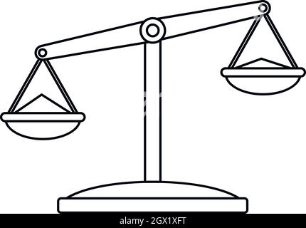 Pharmazeutischen Waagen Symbol, Umriss-Stil Stock Vektor