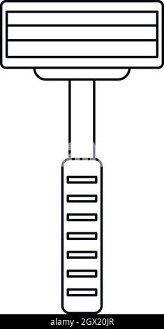 Rasiermesser Ausrüstung für Rasierer Symbol, outline Style Stock Vektor