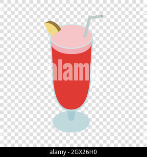 Cocktail Singapore Sling isometrische Symbol Stock Vektor