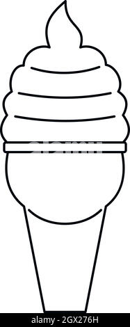 Eis-Symbol, Umriss-Stil Stock Vektor