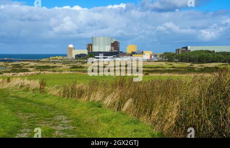Standort Wylfa, Nuclear Decommissioning Authority, Magnox Ltd, Wales Stockfoto