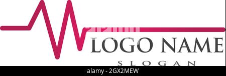 Schallwelle Abbildung: Logo Vektor icon Vorlage Stock Vektor