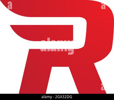 R Letter Wing Logo Business Template Vektorsymbol Stock Vektor