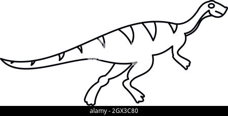 Gallimimus Symbol, outline Style Stock Vektor