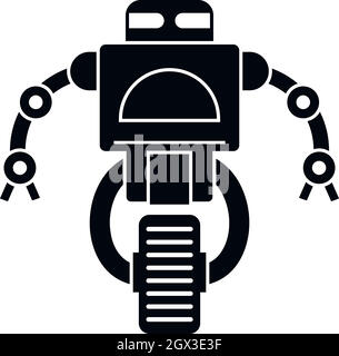 Maschine Roboter Symbol, einfachen Stil Stock Vektor