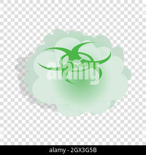 Wolke mit Biohazard Symbol isometrische Symbol Stock Vektor