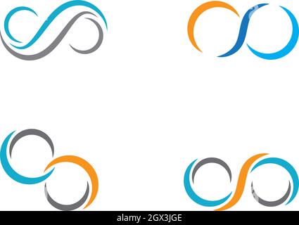 Infinity Design, Infinity Logo Vektor-Icon-Vorlage Stock Vektor