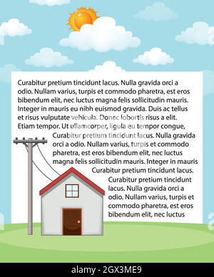 Diagramm, das zeigt, wie Solarzellen zu Hause funktionieren Stock Vektor