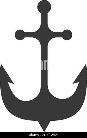 Anker Symbol Logo Template Vector Illustration Stock Vektor