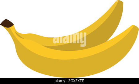 Banane-Symbol, flachen Stil Stock Vektor