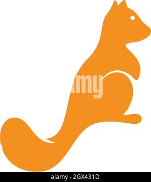 Vektorsymbol für das Eichhörnchen-Logo Stock Vektor