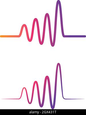 Symbolvorlage für das Vektorsymbol für das Logo der Impulslinie Stock Vektor