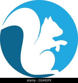 Vektorsymbol für das Eichhörnchen-Logo Stock Vektor