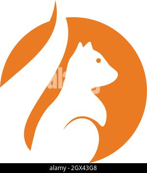 Vektorsymbol für das Eichhörnchen-Logo Stock Vektor