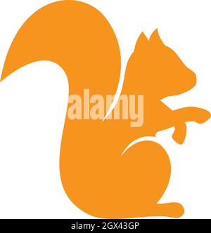 Vektorsymbol für das Eichhörnchen-Logo Stock Vektor