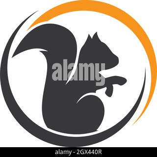 Vektorsymbol für das Eichhörnchen-Logo Stock Vektor