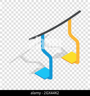 Skilift isometrische Symbol Stock Vektor
