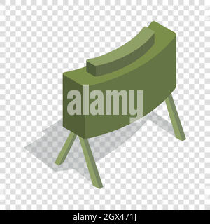 Militär von mir isometrische Symbol Stock Vektor