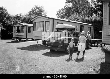 Campingplatz Karrageen, Hope Cove, Devon, England, Vereinigtes Königreich. Stockfoto